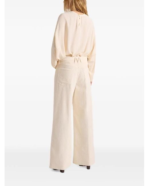 Momoní White Aoki Bis Corduroy Trousers