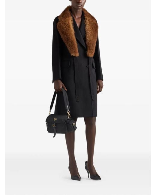 Prada Black Double-Breasted Coat