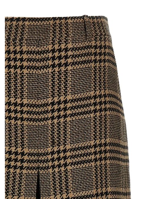 Saint Laurent Brown Silk And Cashmere Culottes