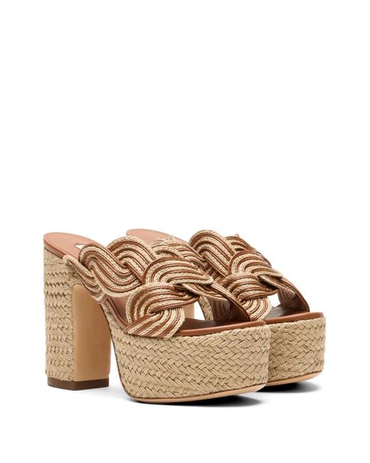 Casadei Natural Thaiti Platform Pumps