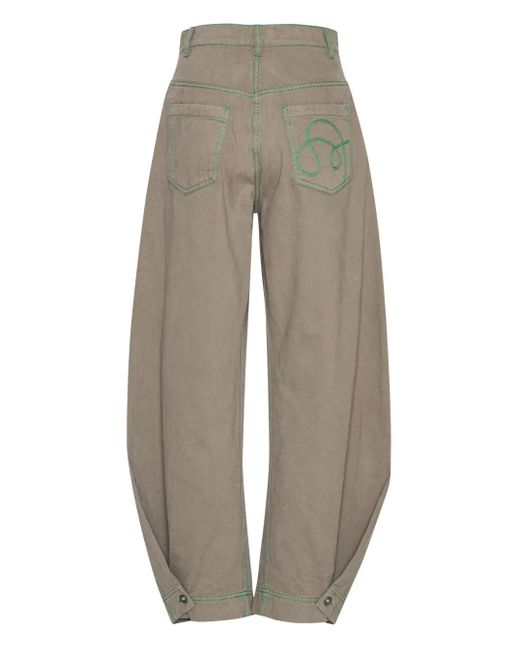 Henrik Vibskov Gray Contrast-Stitched Jeans