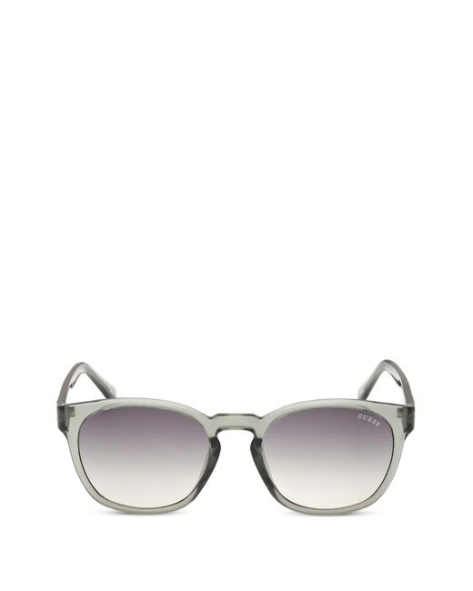 GUESS EYEWEAR Gray Round-Frame Sunglasses for men
