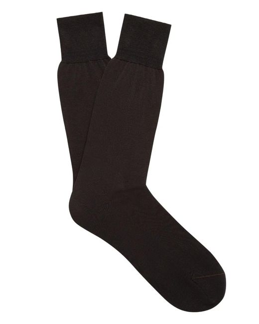 Zegna Black Cotton Socks for men