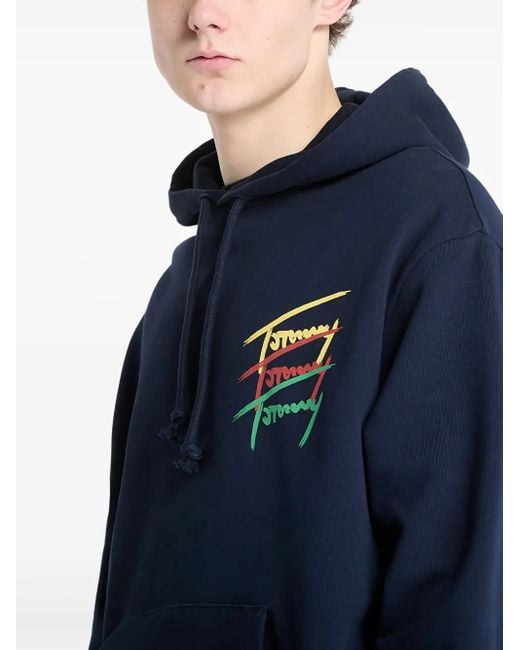 Tommy Hilfiger Blue Logo Hoodie for men