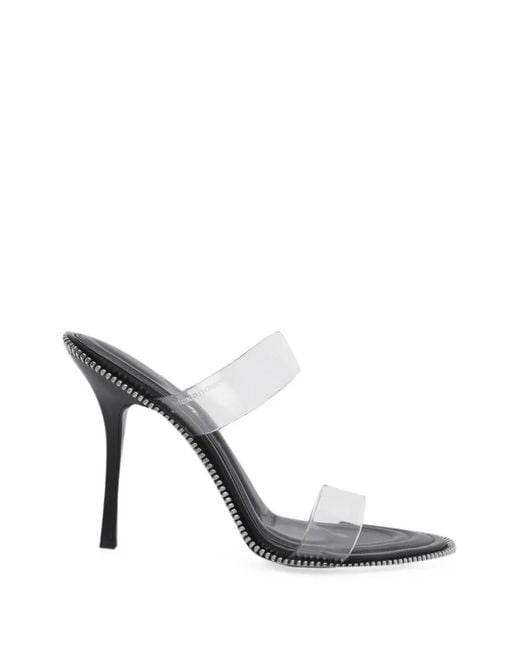 Alexander Wang White Nova Transparent Sandals