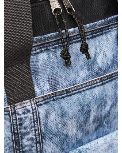 X Eastpak Borsa Tote Denim Trompe-L'Oeil di DIESEL in Blue