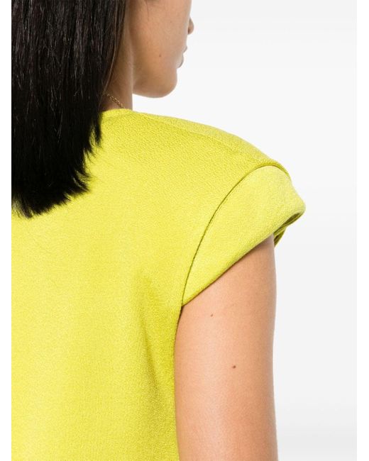 Jil Sander Yellow Detachable-sleeve Maxi Dress
