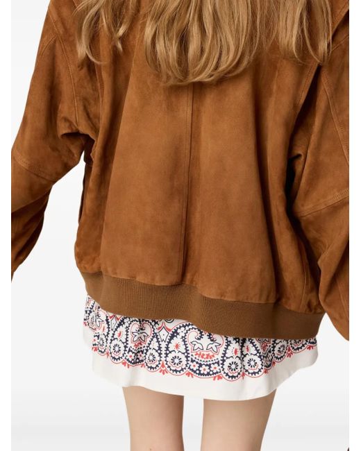 Miu Miu Suède Jack in het Brown
