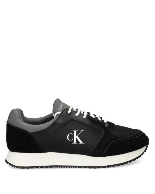 Sneakers Con Design A Inserti di Calvin Klein in Black da Uomo