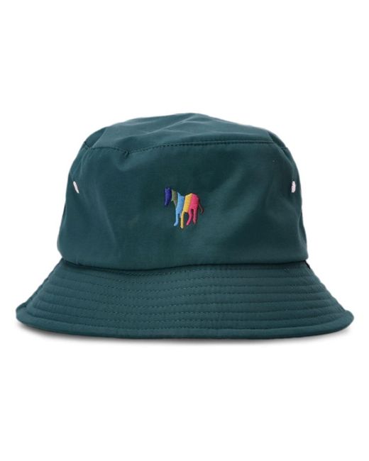 PS by Paul Smith Green Zebra-motif Bucket Hat for men