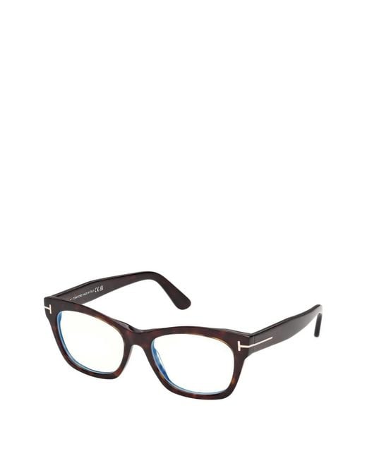 Tom Ford Brown Tortoiseshell-Effect Cat-Eye Glasses