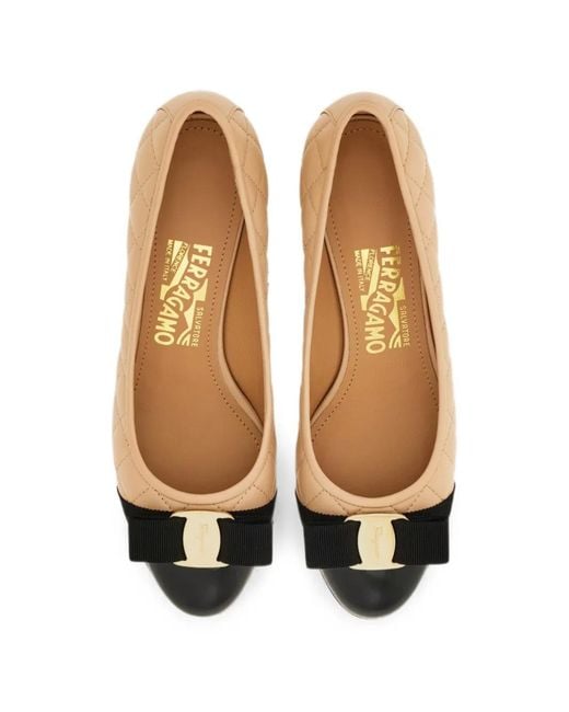 Ferragamo Pink Vara Leather Pumps