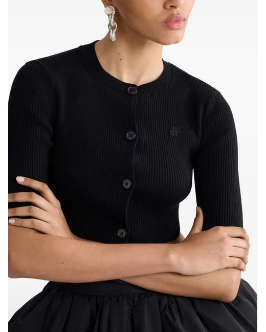 Patou Black Cropped Cardigan