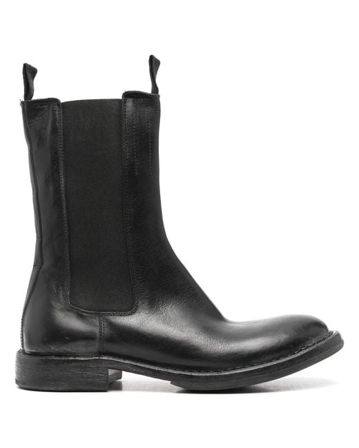 Moma Black Leather Boots