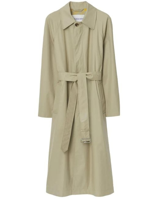 Burberry Natural Bradford Car Coat Gabardine Long Coat for men