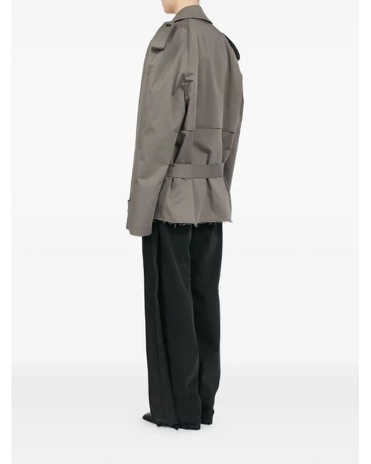 Trench À Boutonnière Croisée MM6 by Maison Martin Margiela en coloris Gray