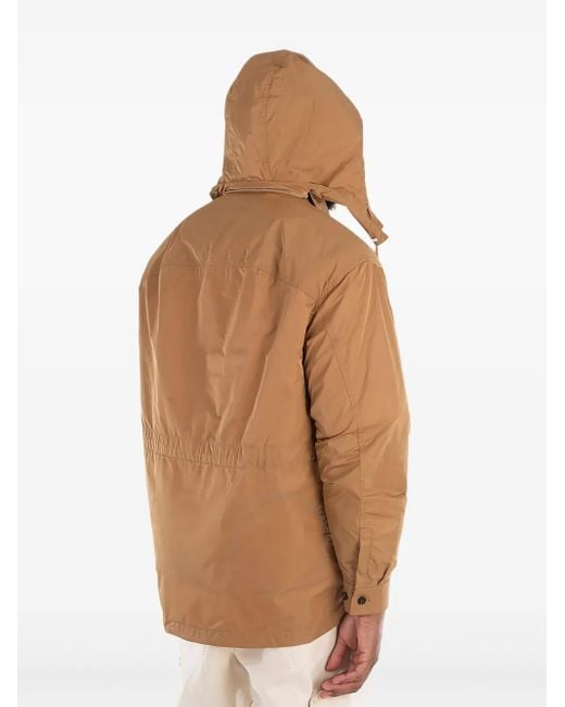 Ferragamo Brown Zip Hooded Jacket for men