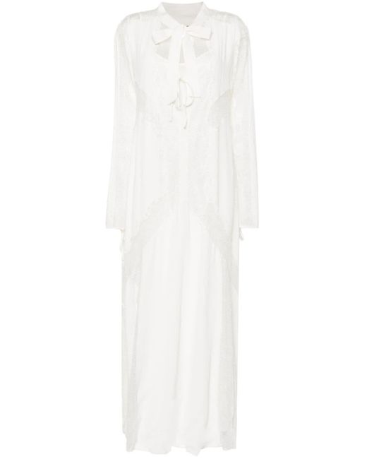 P.A.R.O.S.H. White Ram Maxi Dress