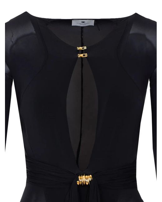 Elisabetta Franchi Blue Body À Manches Longues