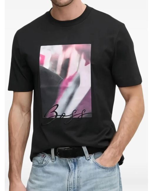 T-Shirt C-Thompson di HUGO in Black da Uomo