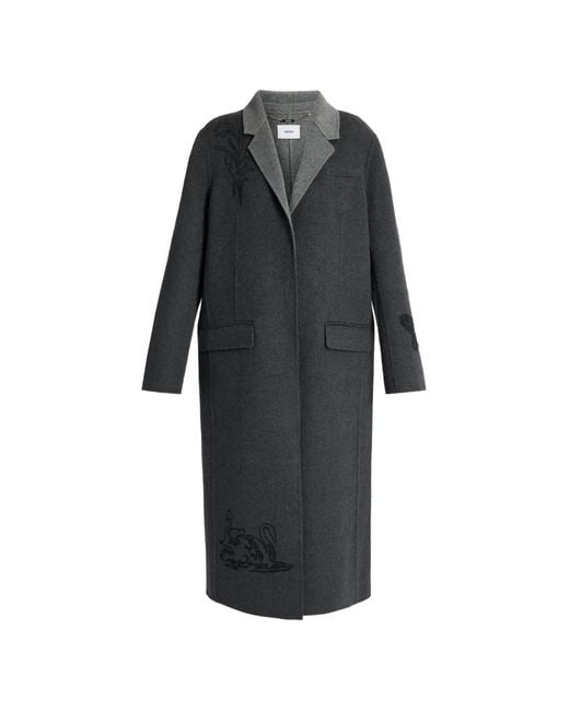 Erdem Black Embroidered Coat