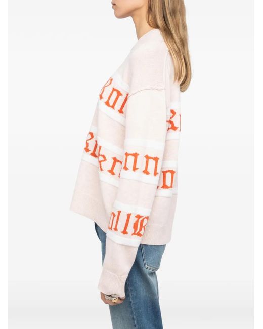 Zadig & Voltaire White Markuz Stripe-Patterned Sweater