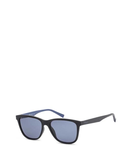 Ferragamo Eyewear Blue Matte-Finish Square-Frame Sunglasses for men