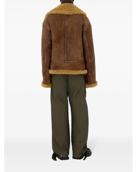 Burberry Green Diamond-Quilted Pleat-Detailing Trousers for men