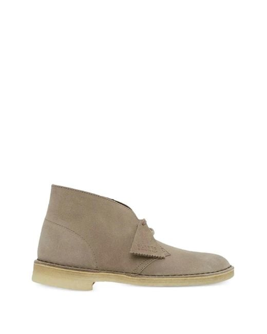 Clarks Natural Suede Desert Boots for men