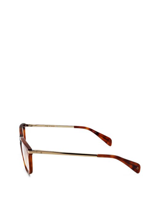 Rag & Bone Multicolor Tortoiseshell-Effect Rectangle-Frame Glasses