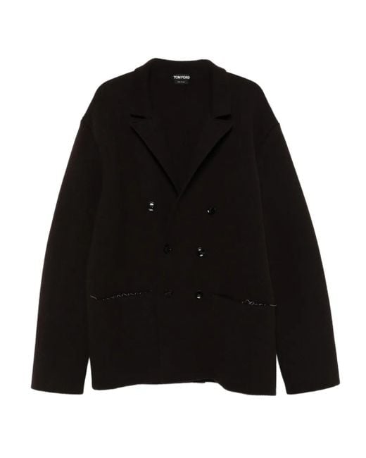 Tom Ford Black Double-Breasted Jacket for men