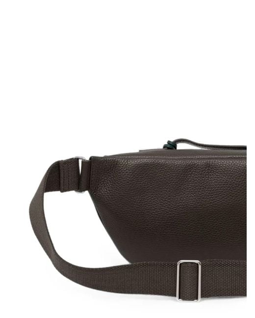 Coccinelle Gray Grained Leather Belt Bag for men