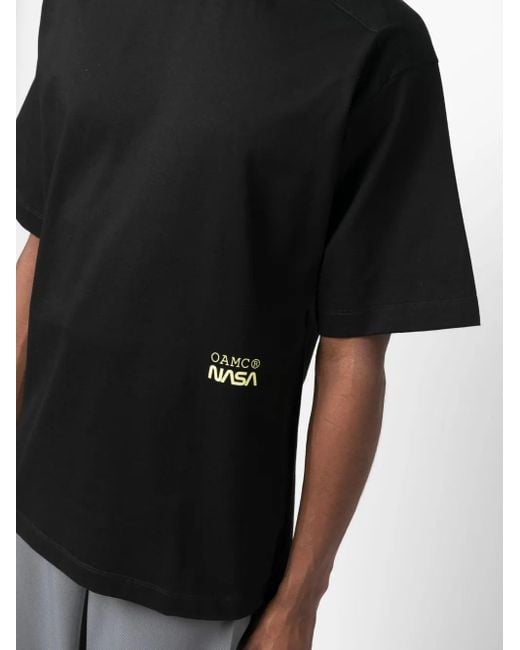 OAMC Black X Nasa Graphic-Print T-Shirt for men
