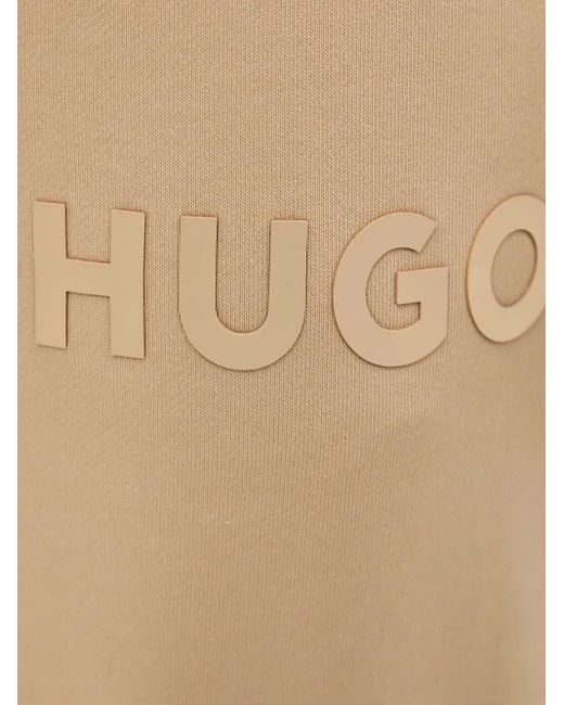 HUGO Natural Logo-Appliqué Track Pants for men