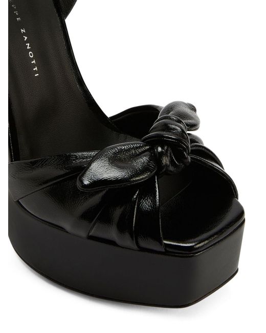 Giuseppe Zanotti Black Gabriiela Leather Platform Sandals
