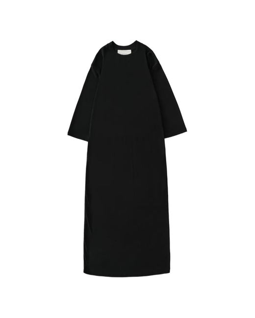 Studio Nicholson Black Milner Crew-Neck Midi Dress
