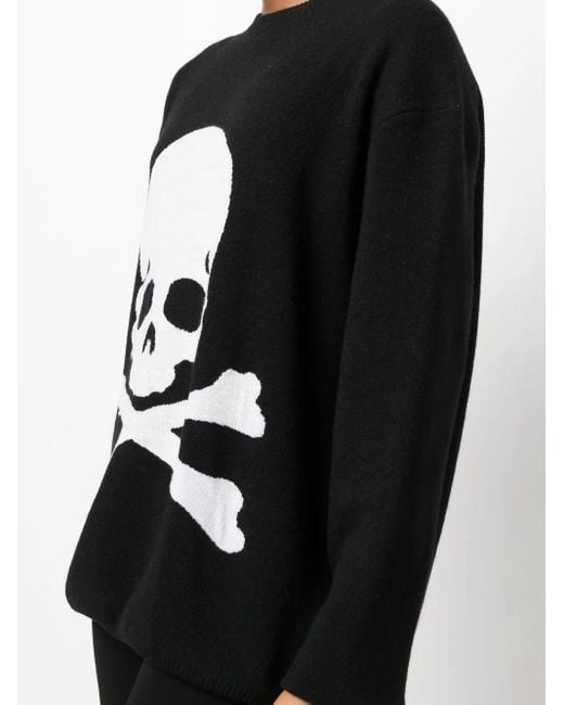 Philipp Plein Black Skull Bones Pullover
