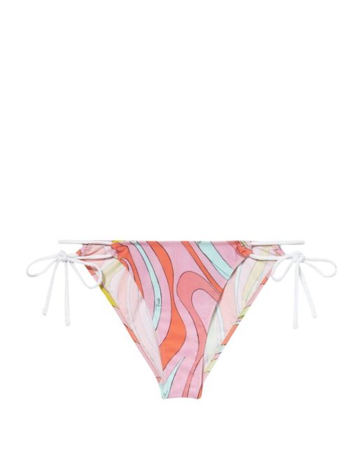 Emilio Pucci Pink Marmo-print Bikini Bottoms