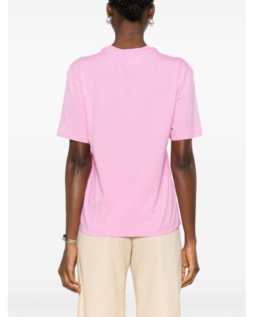 Chiara Ferragni Pink Stud-embellished T-shirt