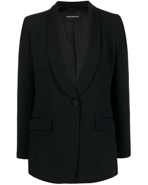 Emporio Armani Tailored Single-breasted Blazer in het Black