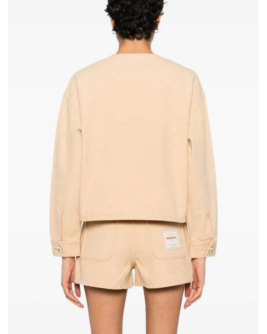 Sandro Natural Pocket Cotton Jacket