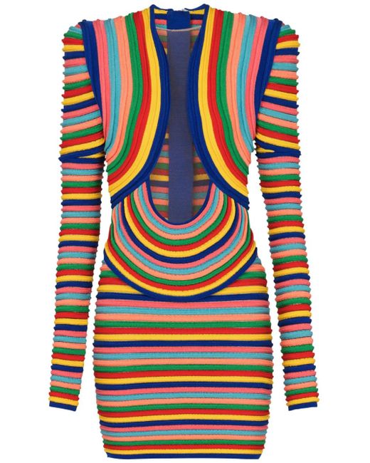 Balmain Blue Knitted Dress