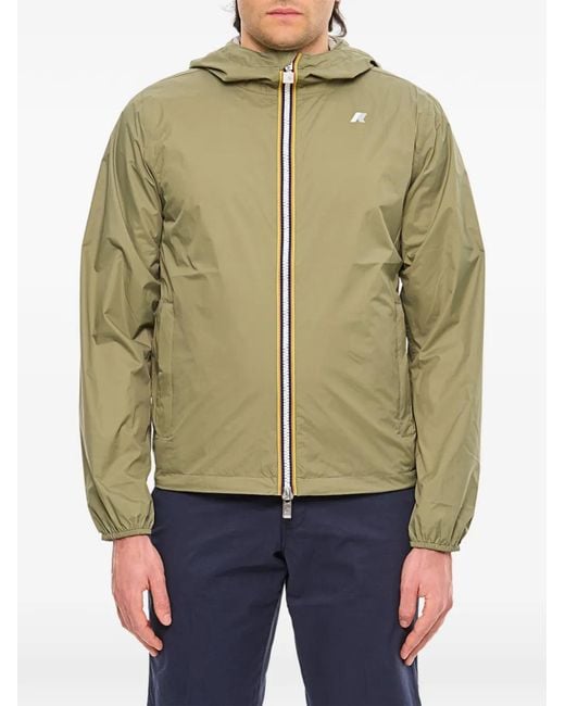 Chaqueta Con Parche Del Logo K-Way de hombre de color Green