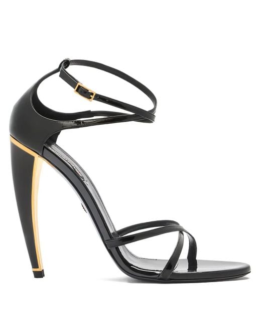 Sandalias de piel Roberto Cavalli de color Black