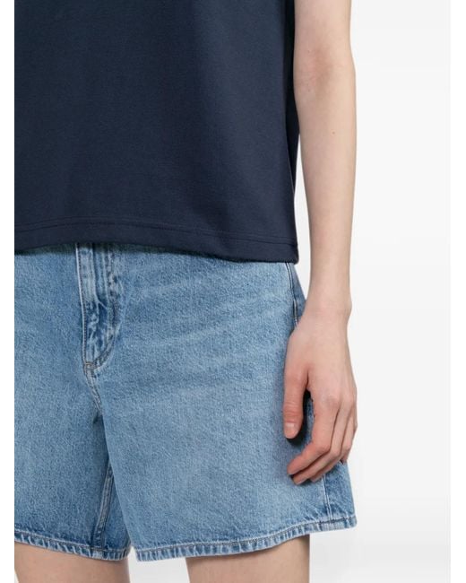Rag & Bone Blue High-Waisted Straight-Leg Jeans
