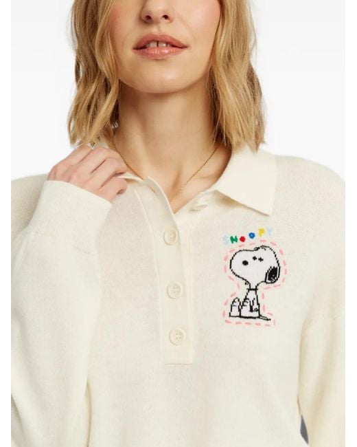 Chinti & Parker White Snoopy Polo Top