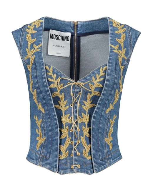 Moschino Blue Denim Tank Top