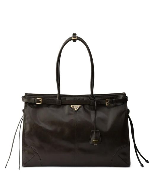 Prada Black Bonnie Extra-Large Leather Bag