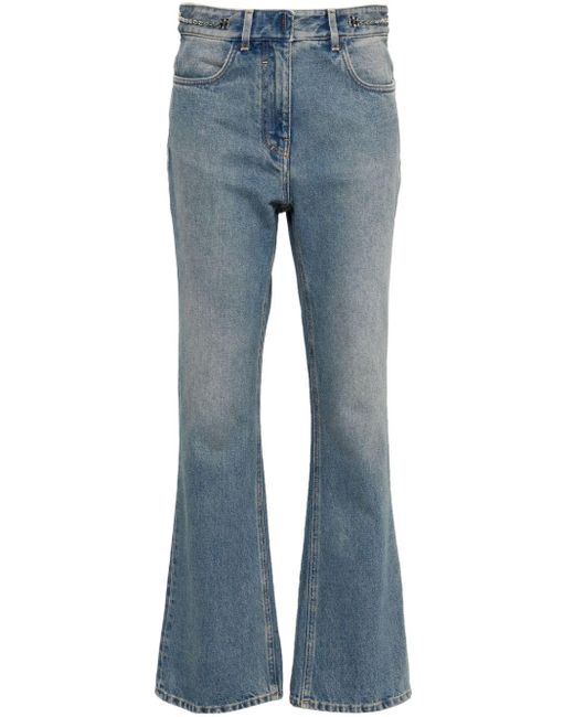 Givenchy Blue Straight-Leg-Jeans mit 4G-Motiv