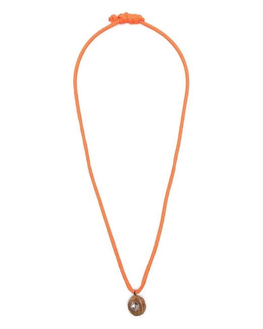 Dezso by Sara Beltran White 18K Rose Coquito Diamond Necklace
